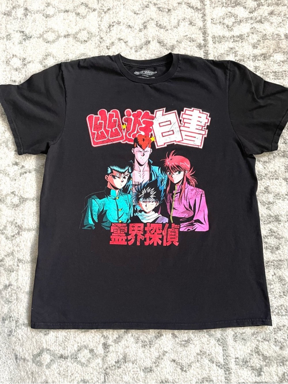 Yu Yu Hakusho Spirit Detective Anime Graphic Tee Funimation Black Large 42/44